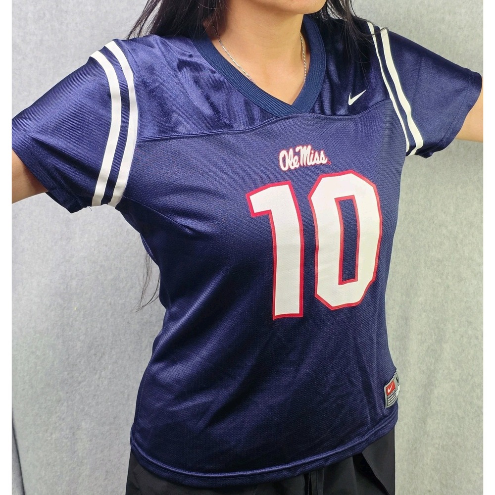 Nike Team Ole Miss Rebels NCAA College Football Jersey #10 Women's Sz‎ M EUC